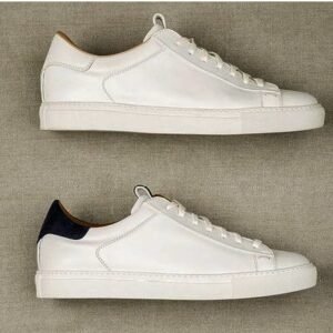 Tenis blanco de piel