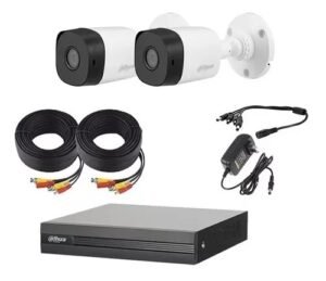 Kit Cámaras de Seguridad WiFi HD 1080p, Cámaras Tipo Bala IP65 con Vision Nocturna